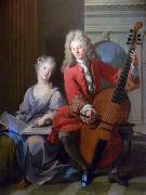 Jjean-Marc nattier The Music Lesson oil